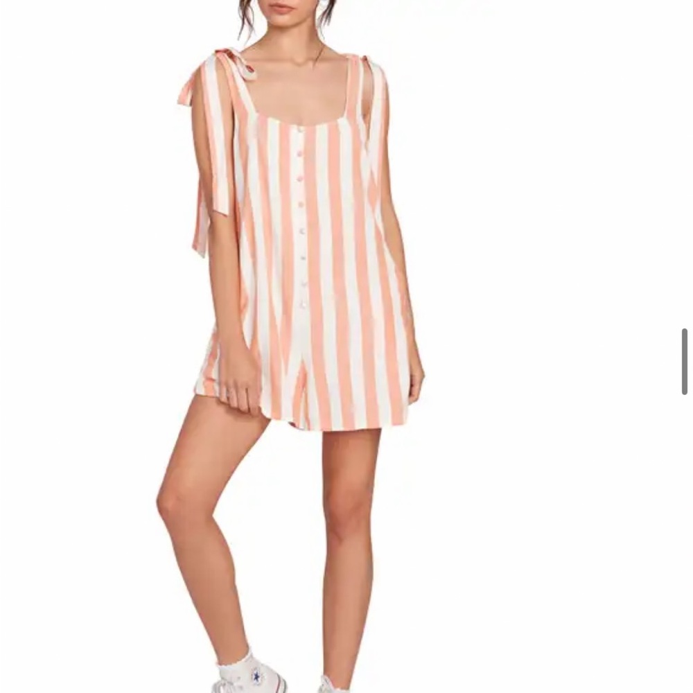 volcom x coco ho tie strap romper